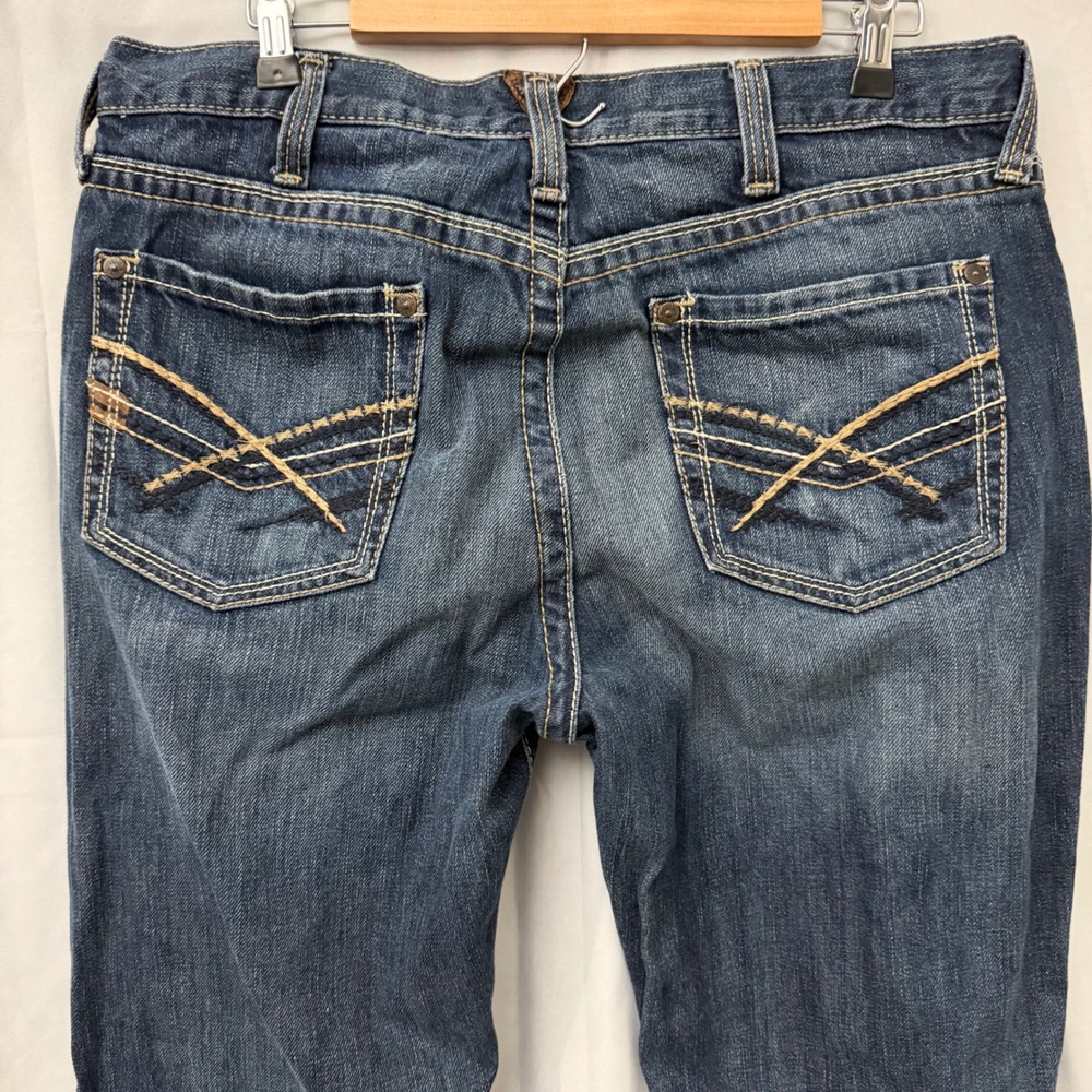 Ariat M-Series Mens Straight Leg Jeans Medium Wash Cotton 36x34